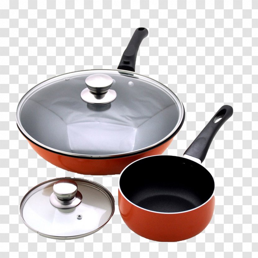 Frying Pan Wok Non-stick Surface Cookware And Bakeware Tableware - Stock Pot - TFT Double Bottom Nonstick Milk Transparent PNG