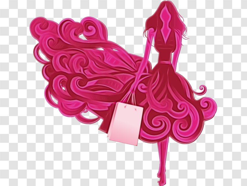 Pink Magenta Doll Material Property Barbie - Wet Ink - Fictional Character Plant Transparent PNG
