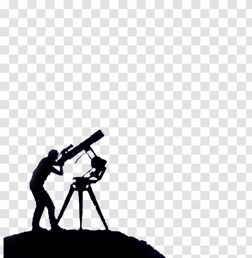 Club D'astronomie D'Etampes Astronomer Astronomy Moon Île De Loisirs - Black And White Transparent PNG