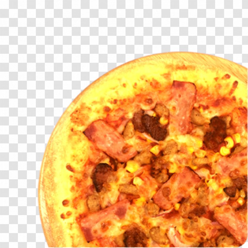 Sicilian Pizza Hamburger Bacon Cheese And Onion Pie - Meat Transparent PNG