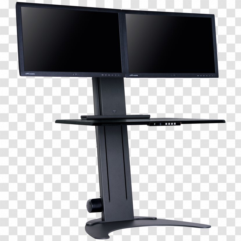 Computer Monitors Standing Desk Human Factors And Ergonomics Laptop - Flat Panel Display - Monitor Accessory Transparent PNG