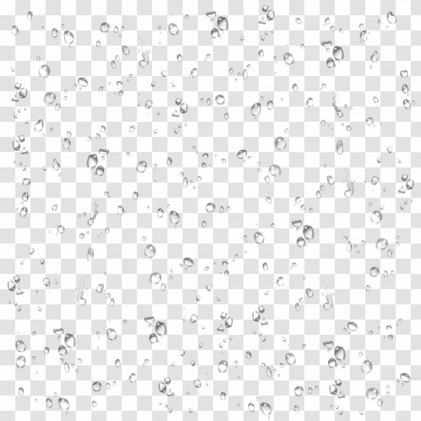 Black And White Line Point Angle - Water Drop Transparent PNG