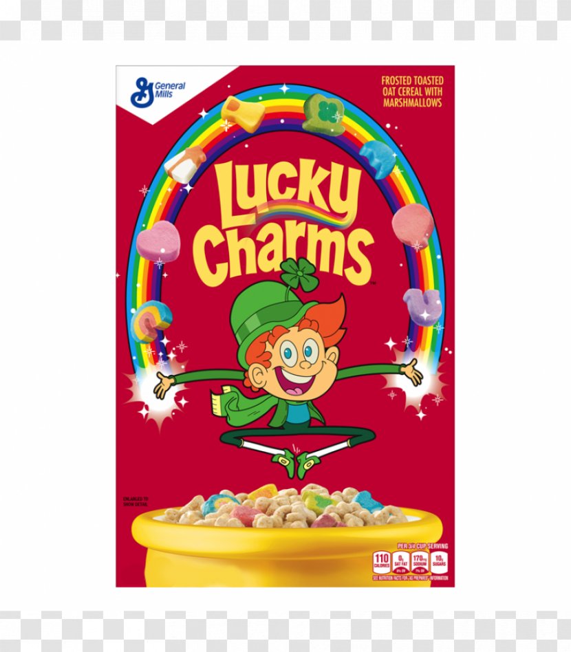 General Mills Lucky Charm Cereal Breakfast Chocolate Charms Nutrition Facts Label Transparent PNG