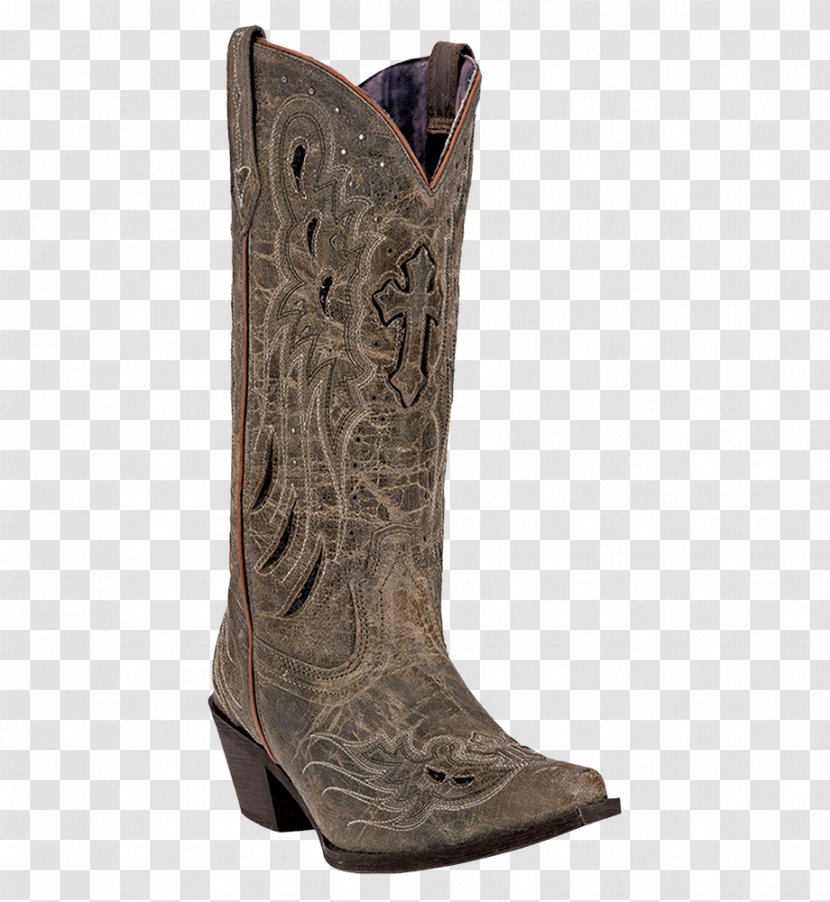 Cowboy Boot Shoe Taupe - Flower Transparent PNG