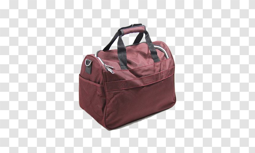 Baggage Handbag Hand Luggage - Leather - Maroon Transparent PNG