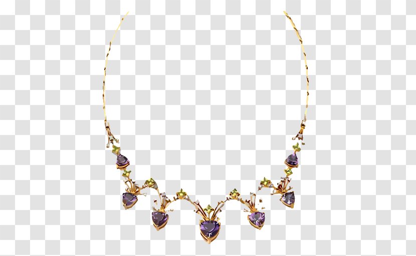 Necklace Gemstone Jewellery Handmade Jewelry - Purple Crystal Transparent PNG