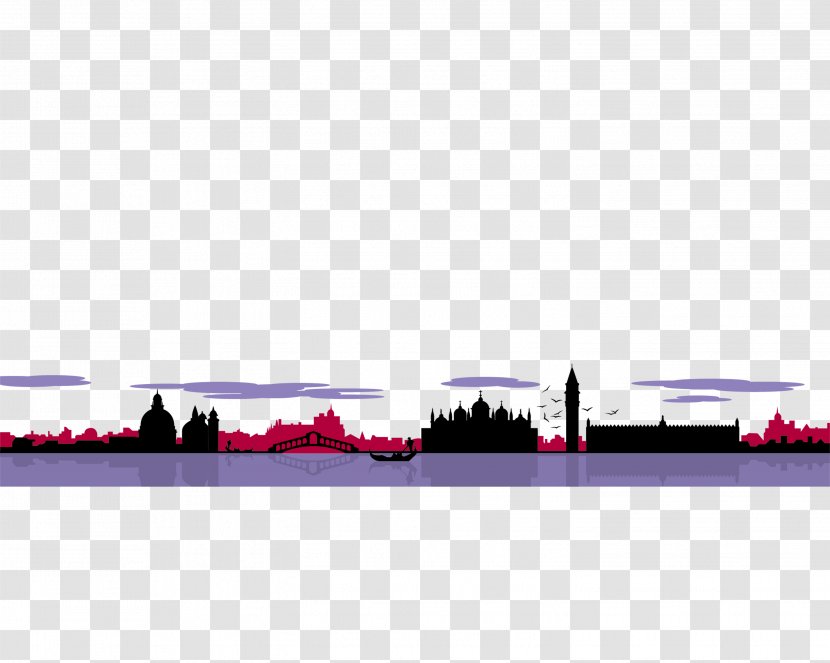 Silhouette City - Pink - Global Tourist Transparent PNG