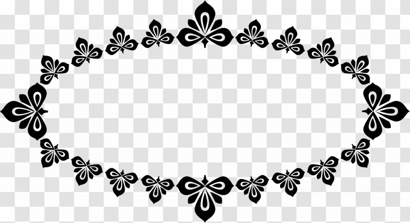 Clip Art - Black And White - Decorative Motifs Transparent PNG