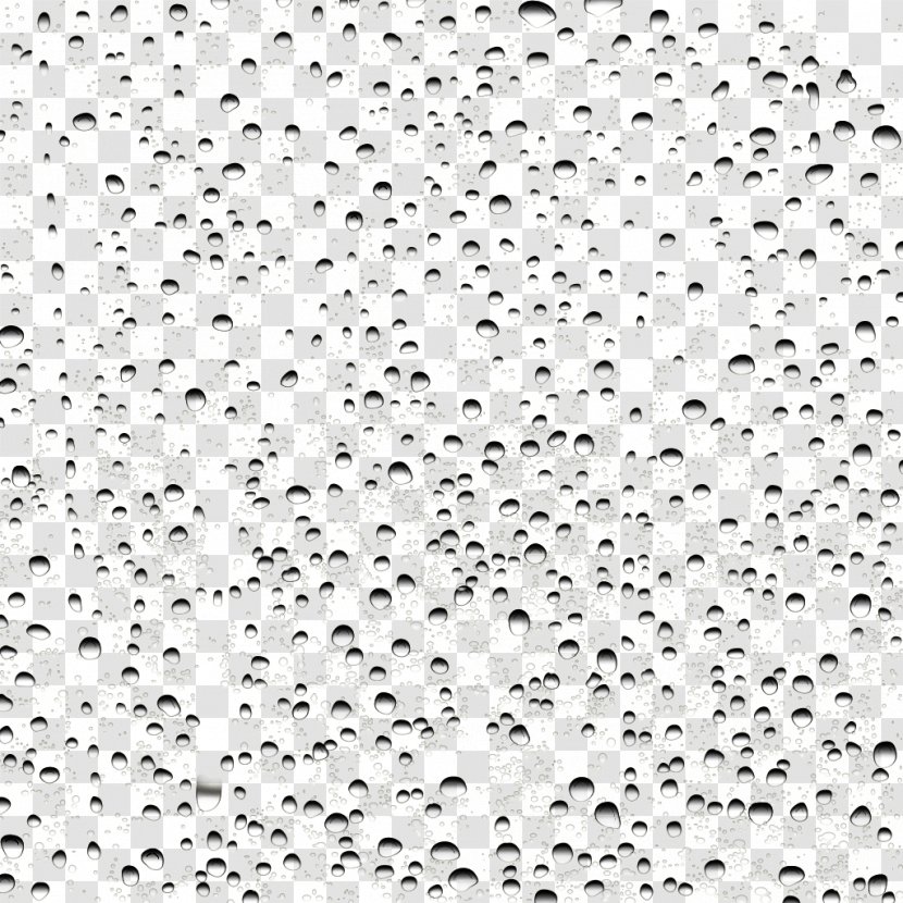 Window Drop Rain Glass Water - Monochrome - Drops On The Transparent PNG