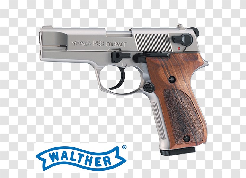 Air Gun Carl Walther GmbH P88 Pistol Firearm - Heart - Weapon Transparent PNG