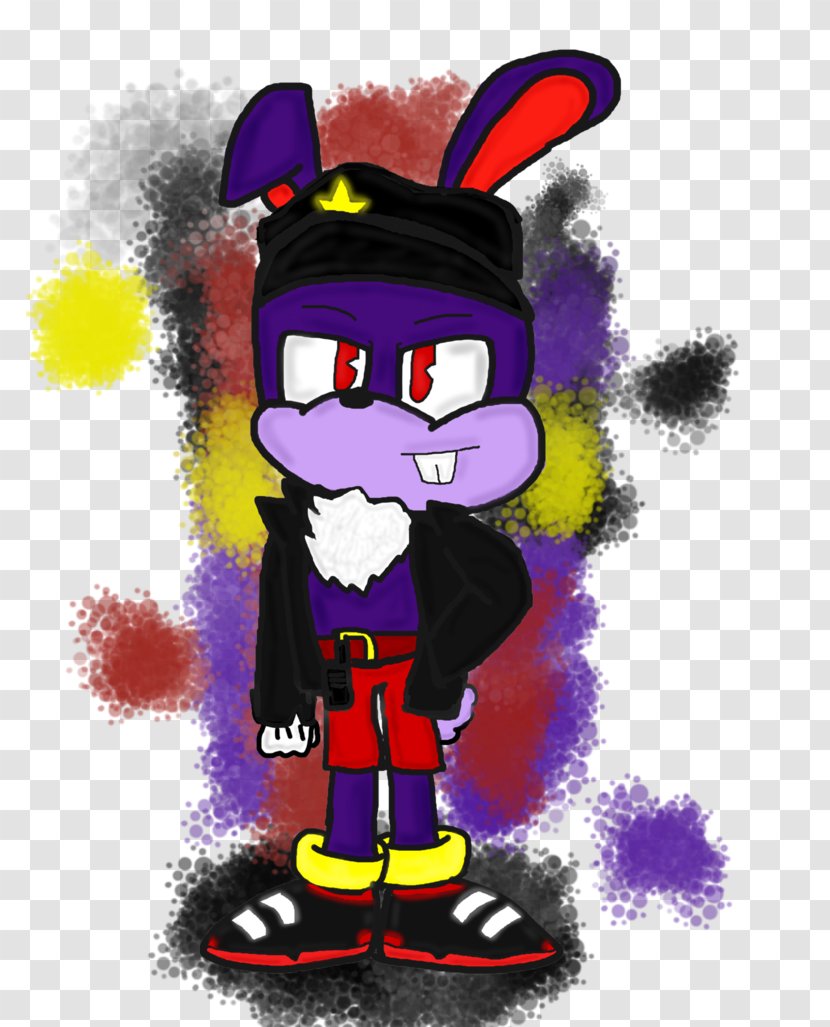 Clip Art Illustration Purple Pattern Character - Violet - Rabbit Ears Transparent PNG