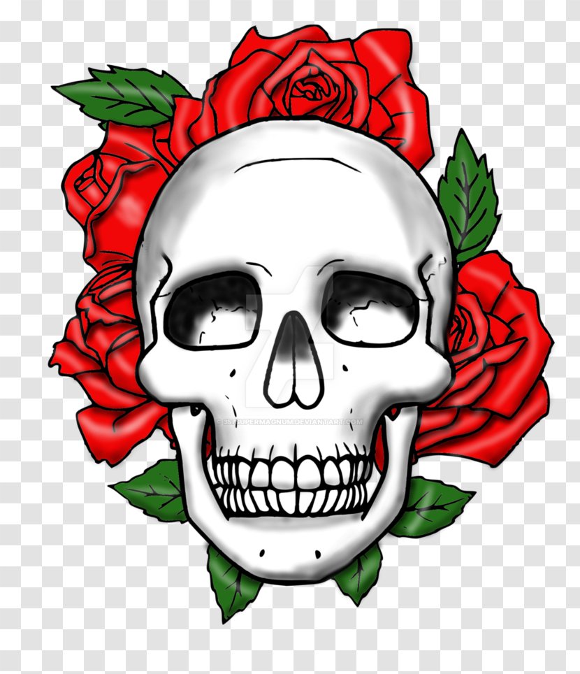 Skull Art Rose Bone Clip - Order - Skulls Transparent PNG