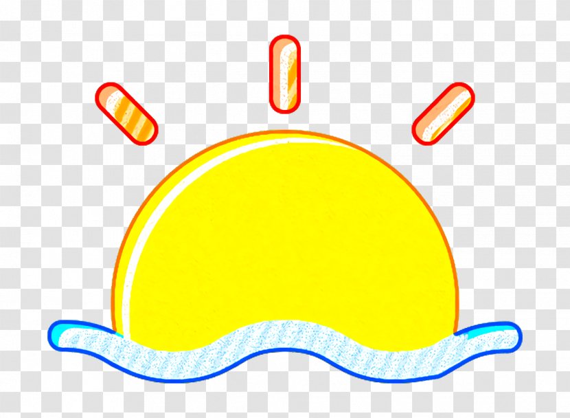 Forecast Icon Sun Sunrise - Yellow - Neon Transparent PNG