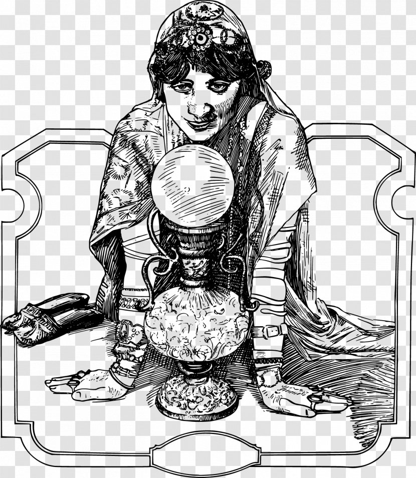 Crystal Ball Fortune-telling Tarot Clip Art - Vector Witch Transparent PNG