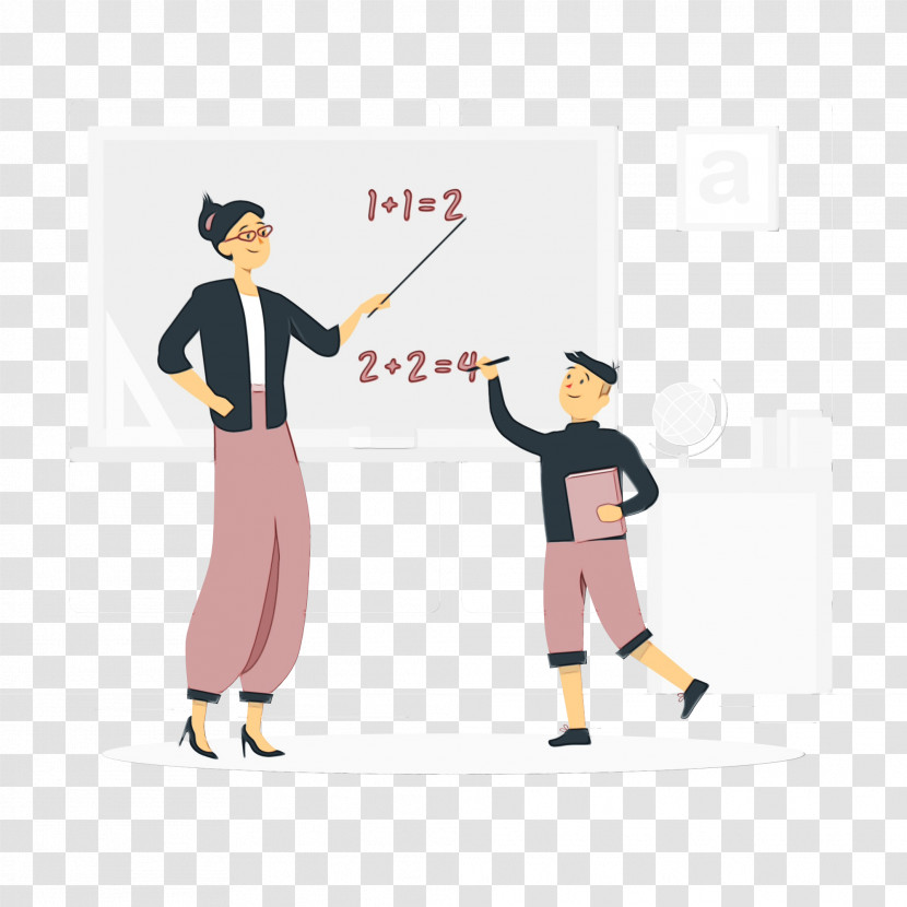 Cartoon Teacher Lesson Young Male Teacher Transparent PNG