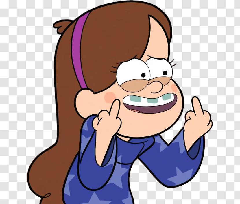 Mabel Pines Bill Cipher Dipper Middle Finger The - Silhouette - Animation Transparent PNG
