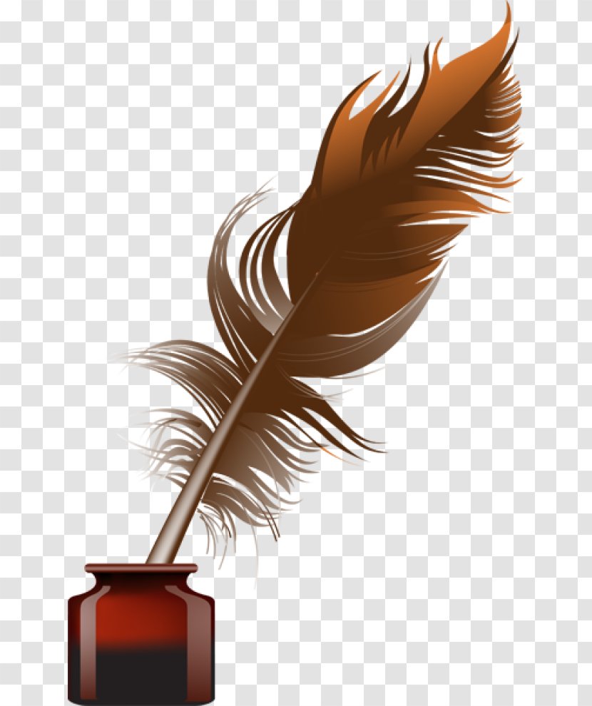 Paper Quill Inkwell Pen - Royaltyfree - Ink Clipart Transparent PNG