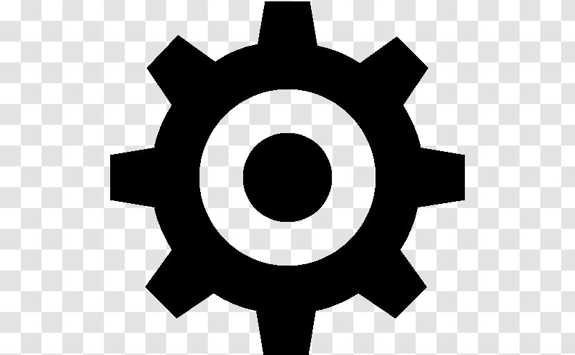 Gear Icon Design - Black And White - Engineer Logo Transparent PNG