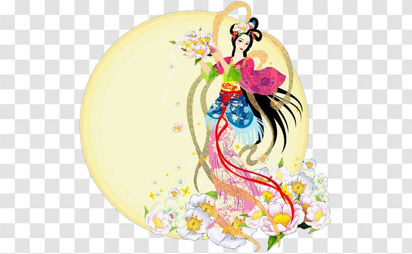 China Mid-Autumn Festival Chang'e 嫦娥奔月 Transparent PNG