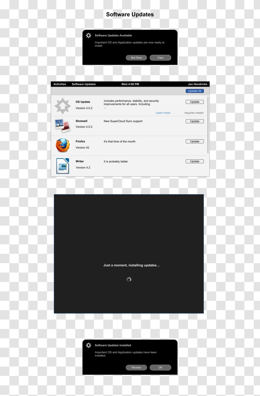 Screenshot GNOME Shell Linux Distribution Theme - Ubuntu - Three-color Title Box Transparent PNG