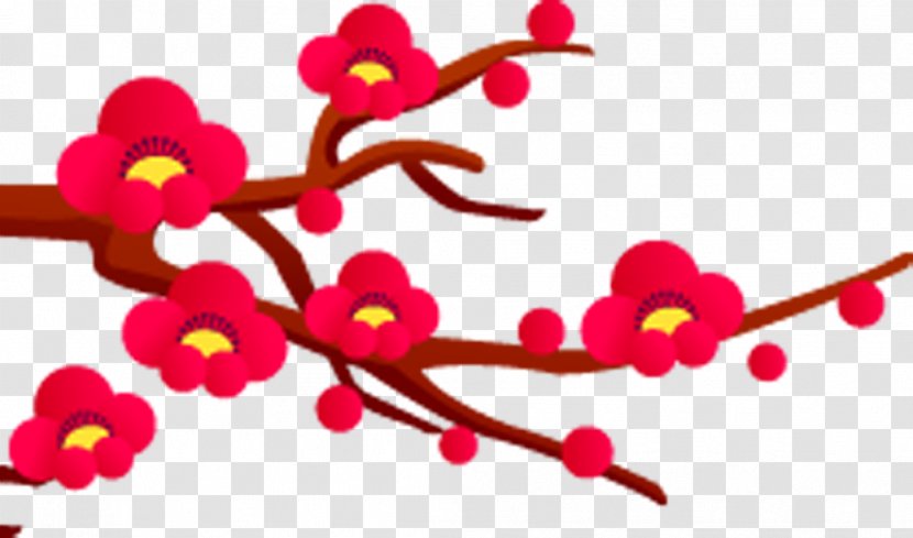Chinese New Year Plum Blossom - Wechat - Painted Transparent PNG