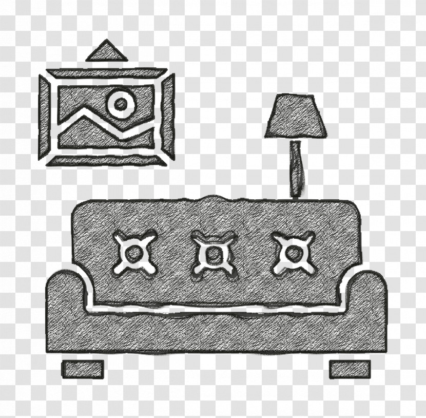 Living Room Icon Interiors Icon Sofa Icon Transparent PNG