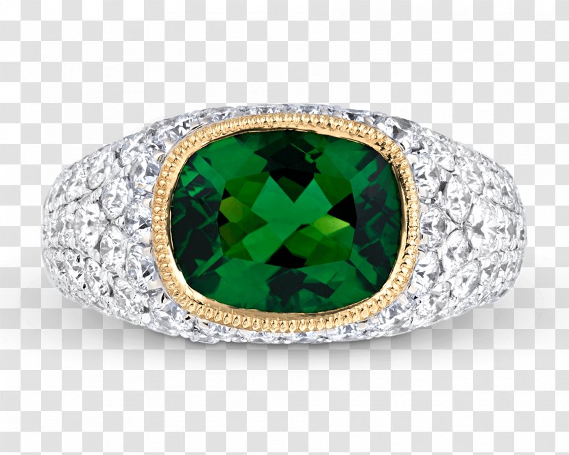 Emerald Ring Sapphire Tourmaline Gemstone - Colored Gold Transparent PNG