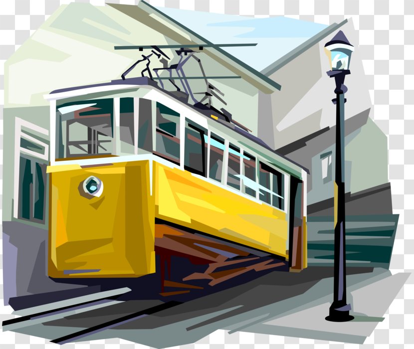 Trolley Vector Graphics Clip Art Illustration Image - Royalty Payment - Portugal Tram Transparent PNG