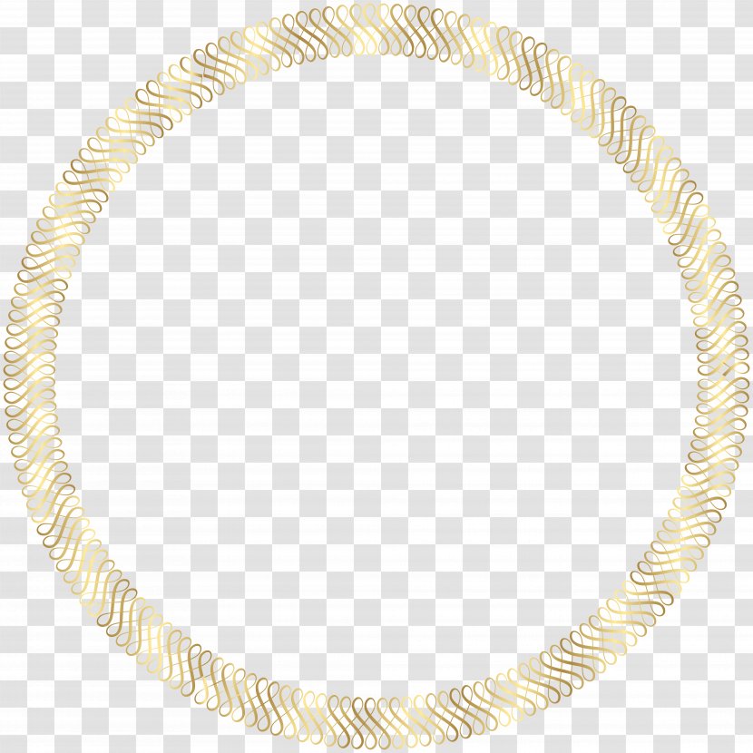 Pattern - Chain - Gold Round Border Clip Art Image Transparent PNG