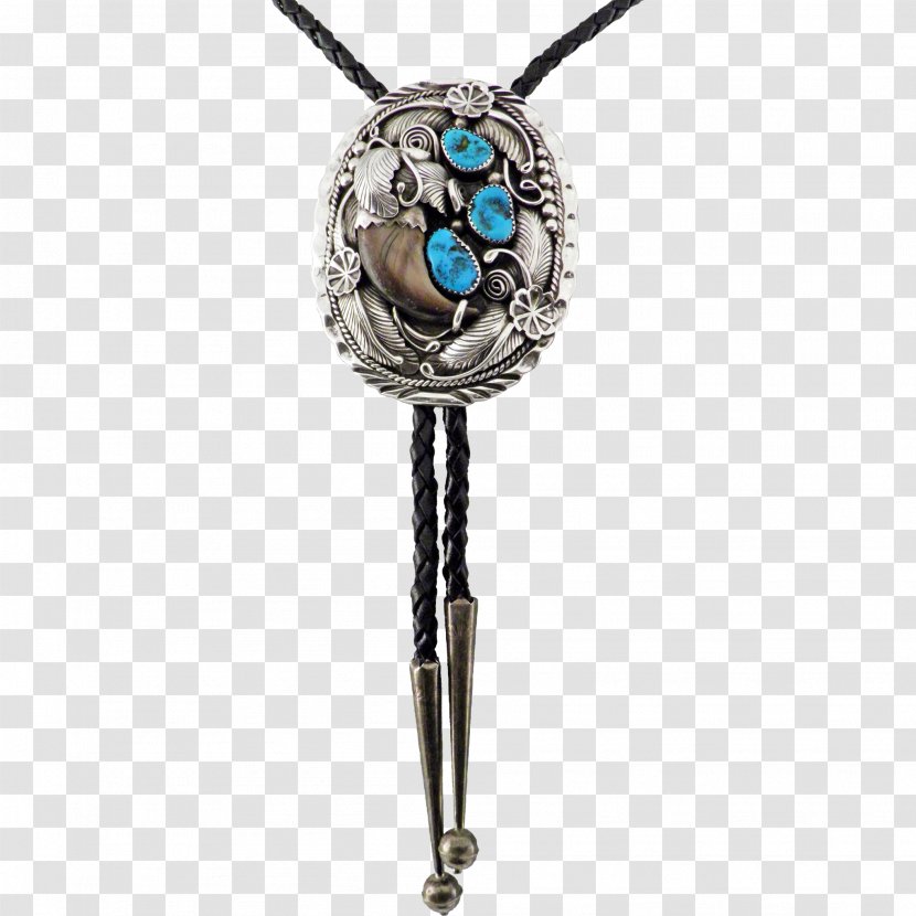 Turquoise Bolo Tie Jewellery Necklace Bear Claw - Pendant Transparent PNG