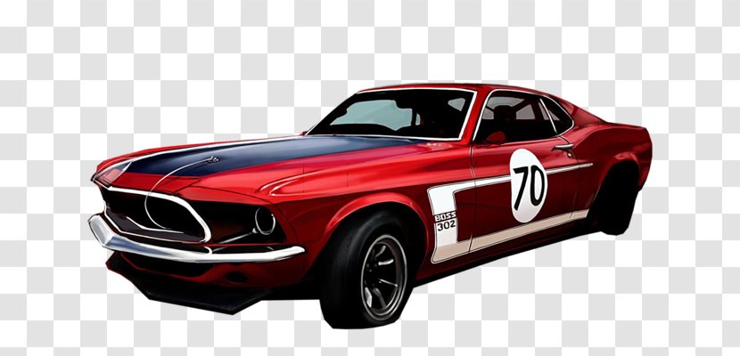 Ford Motor Company Sports Car Mustang Boss 302 - Vehicle - Red Classic Transparent PNG
