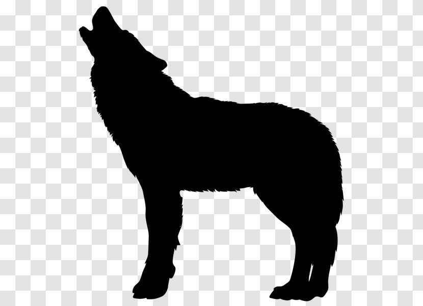 Gray Wolf Silhouette Clip Art Transparent PNG