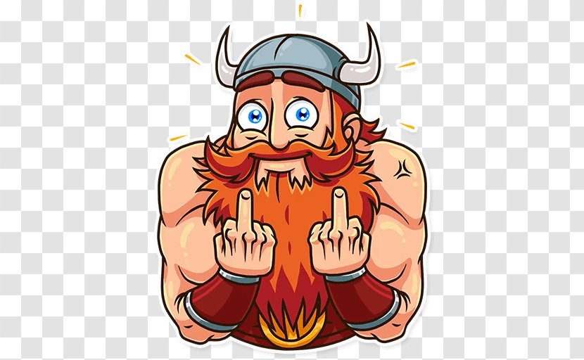 Clip Art Illustration Cartoon Character Thumb - Viking Color Transparent PNG