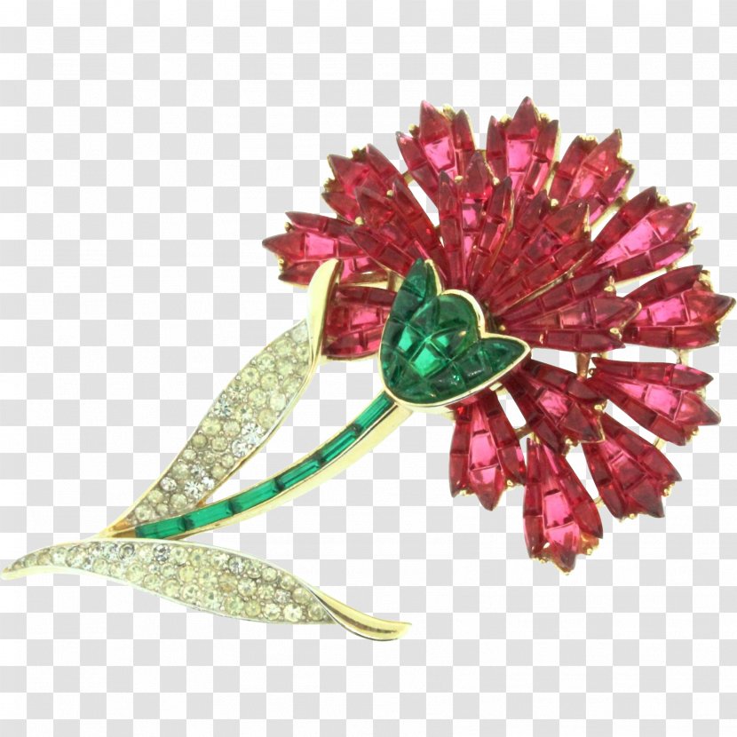 Ruby Brooch Body Jewellery Transparent PNG