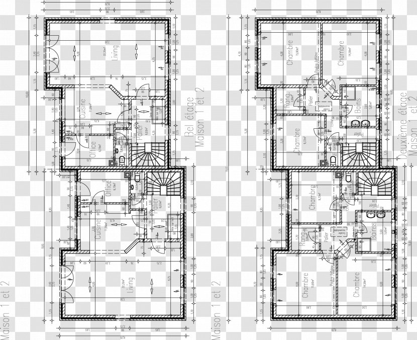 Floor Plan Architecture Facade Technical Drawing - Tage Transparent PNG