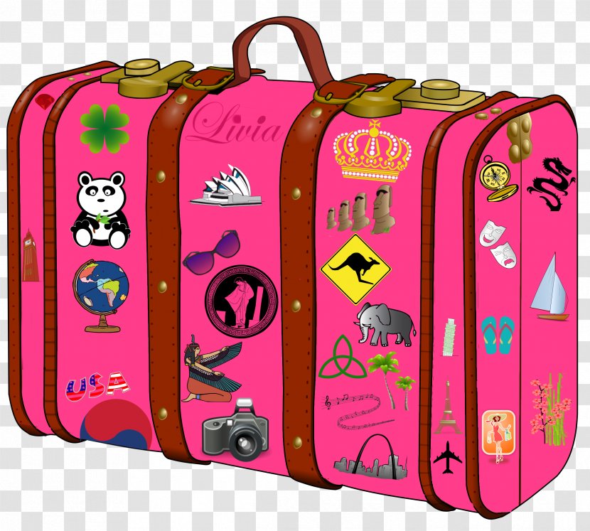 Suitcase Baggage Clip Art - Clipart Transparent PNG