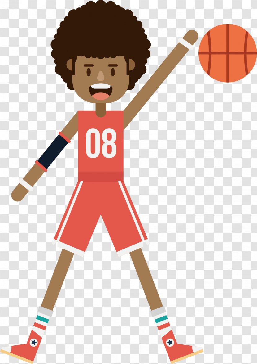 Basketball Player Athlete Court - Male - Vector Transparent PNG
