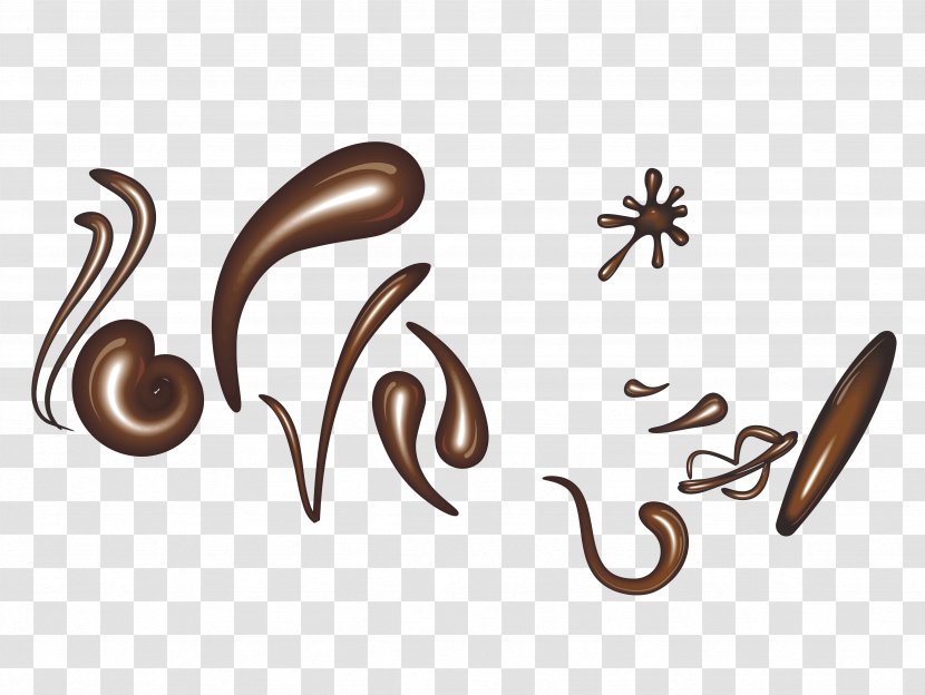 Chocolate Ice Cream White Milk - Designer - European Coffee Color Liquid Trace Transparent PNG