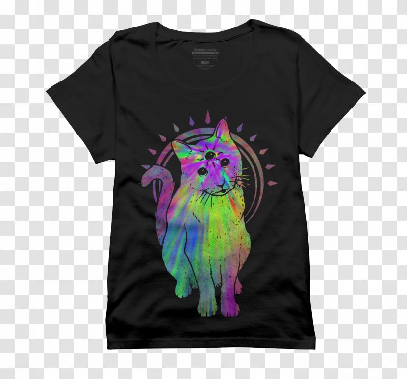 T-shirt Cat Psychedelia Clothing - Psychedelic Drug Transparent PNG