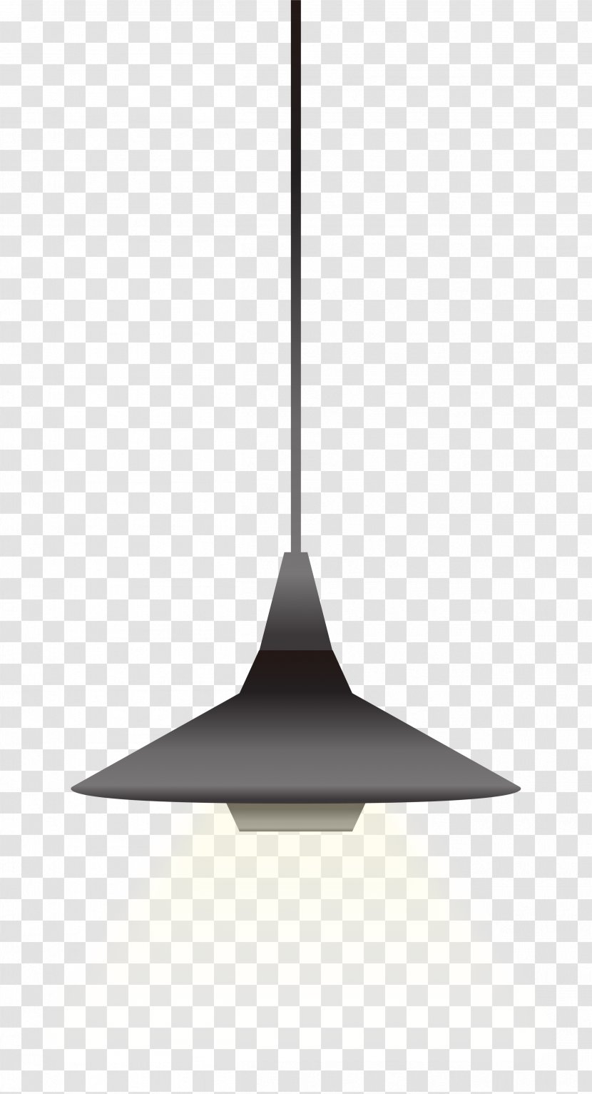 Triangle Pattern - Hand Drawn Gray Pendant Lamp Bulb Transparent PNG