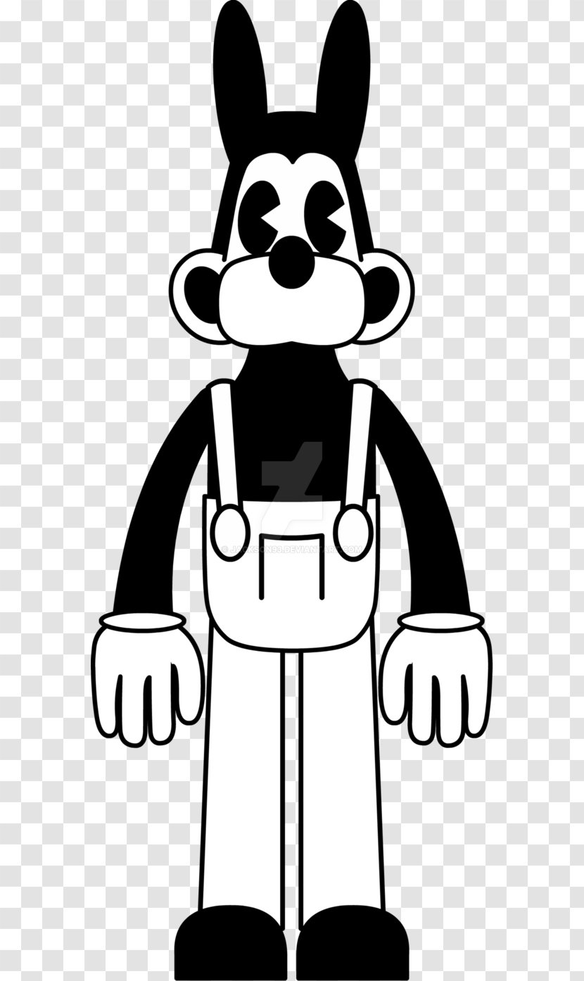 Bendy And The Ink Machine Drawing Black White - Human Behavior - Poster Transparent PNG
