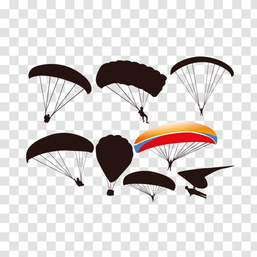 Parachuting Parachute Extreme Sport - Paragliding - Vector Transparent PNG