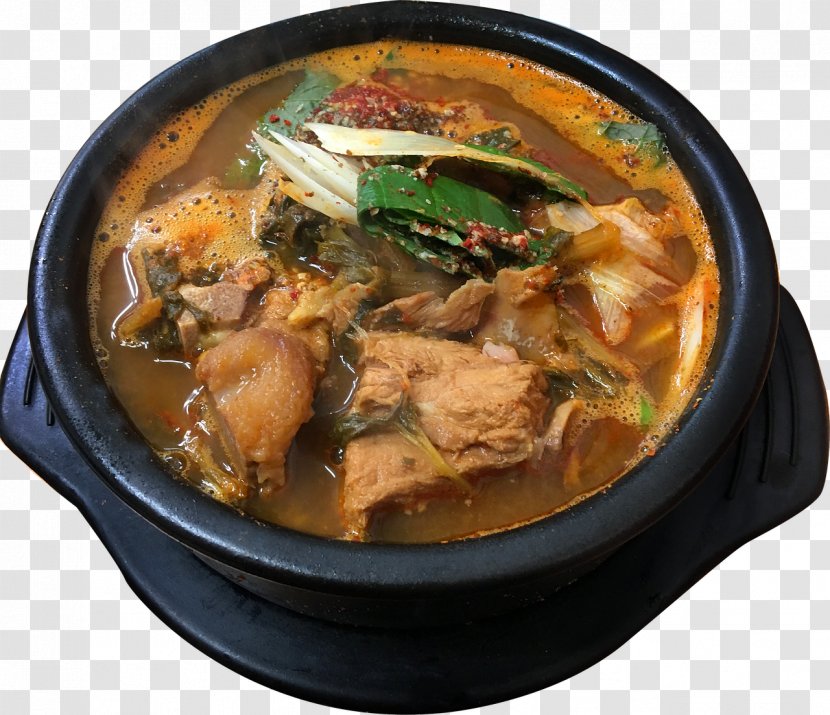 Kimchi-jjigae Haejang-guk Hot Pot Sundubu-jjigae Korean Cuisine - Chinese Food - Meat Transparent PNG