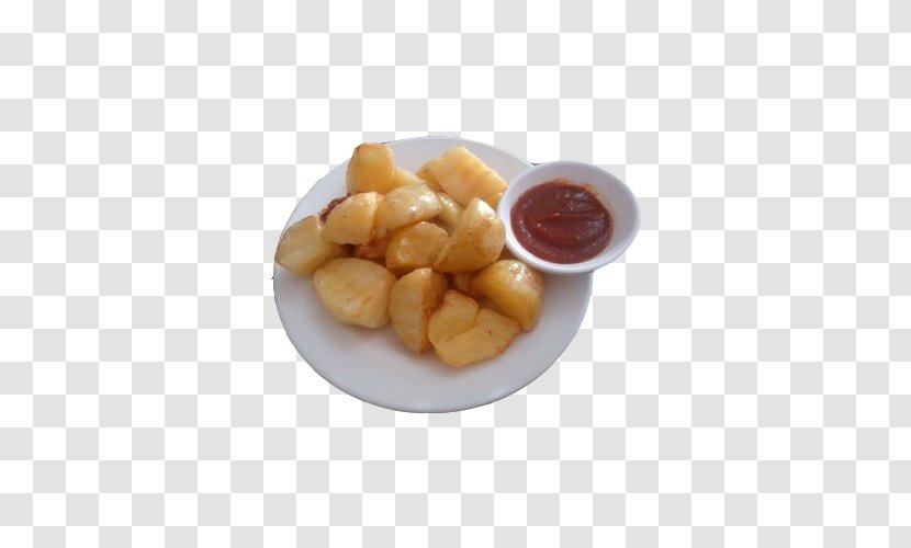 Patatas Bravas French Fries Ketchup Junk Food Potato - A Combination Of Potatoes And Tomato Sauce Transparent PNG