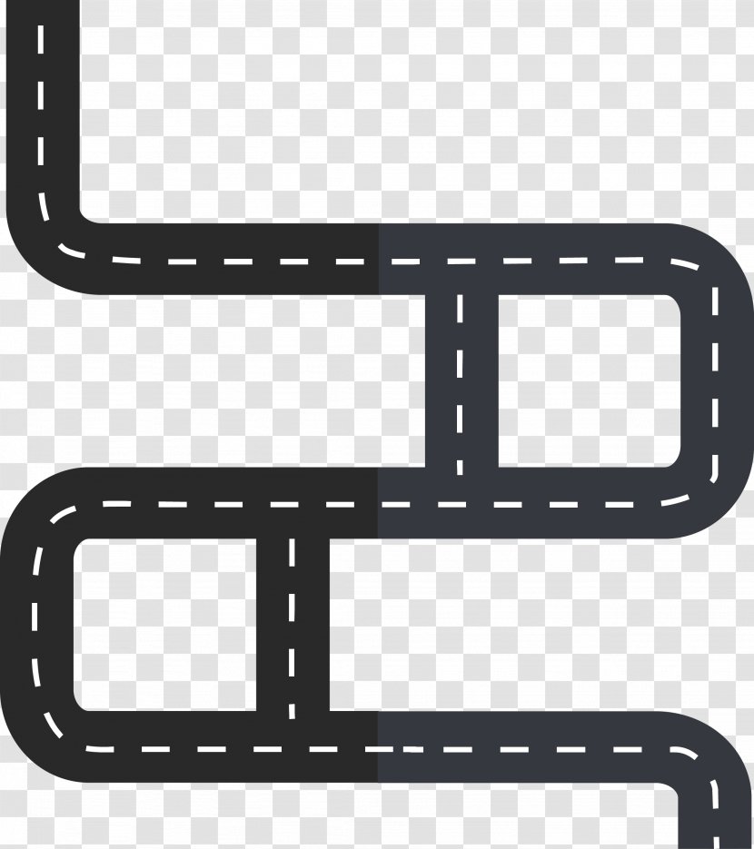 Roadworks Cartoon Traffic - Road - Winding Transparent PNG