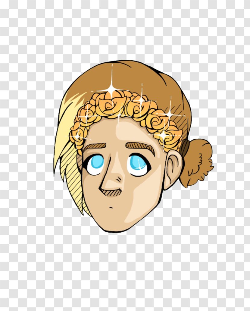 Drawing Cartoon Head - Art - Flower Crown Transparent PNG