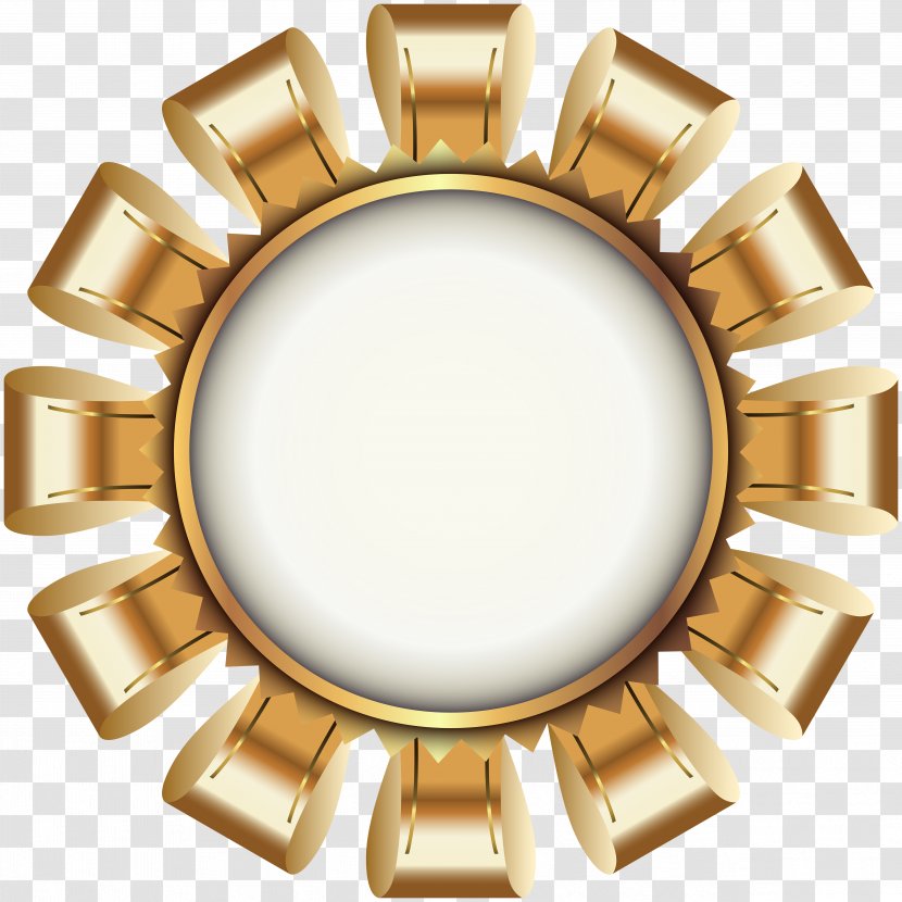 Brass Circle - Product Design - Deco Seal White Gold Transparent Clip Art Image Transparent PNG