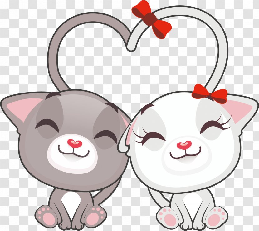 Cat Kitten - Flower - Snuggle Two Cats Each Other Transparent PNG