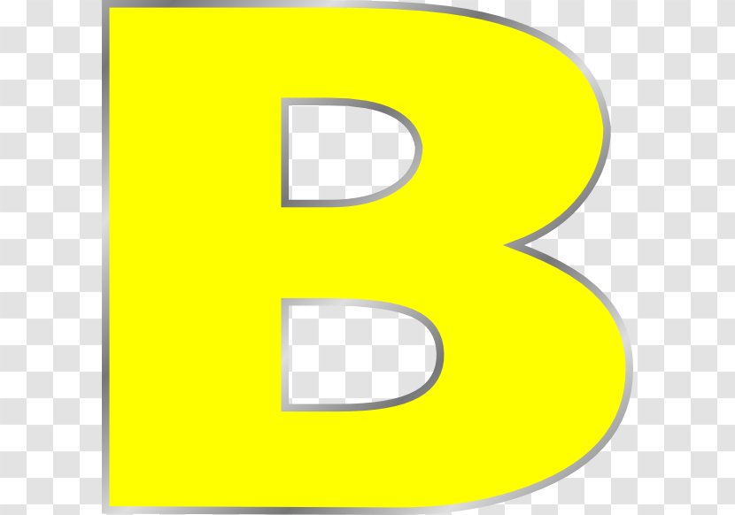 Letter B Clip Art - Yellow - Clipart Transparent PNG