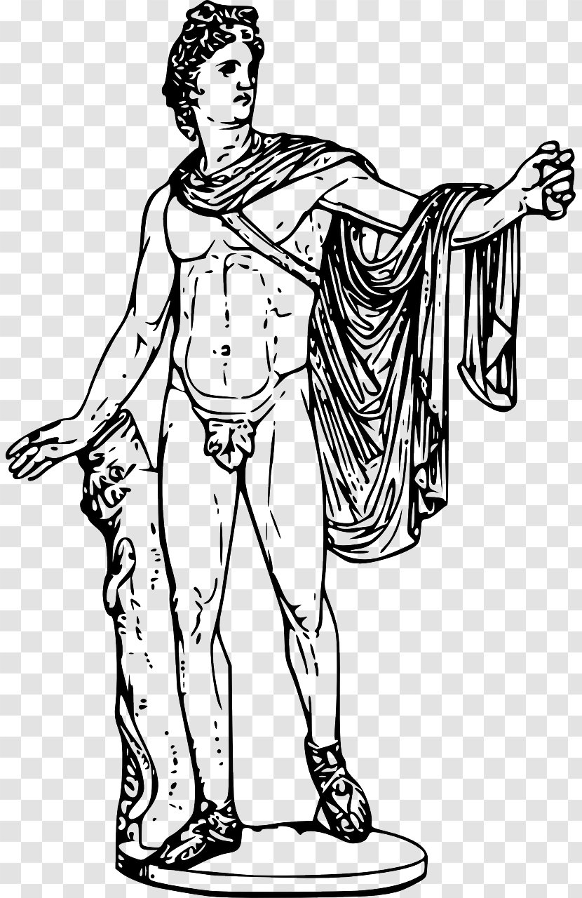 Apollo Ancient Greece Greek Mythology Zeus Religion - Cartoon - Apolo Transparent PNG